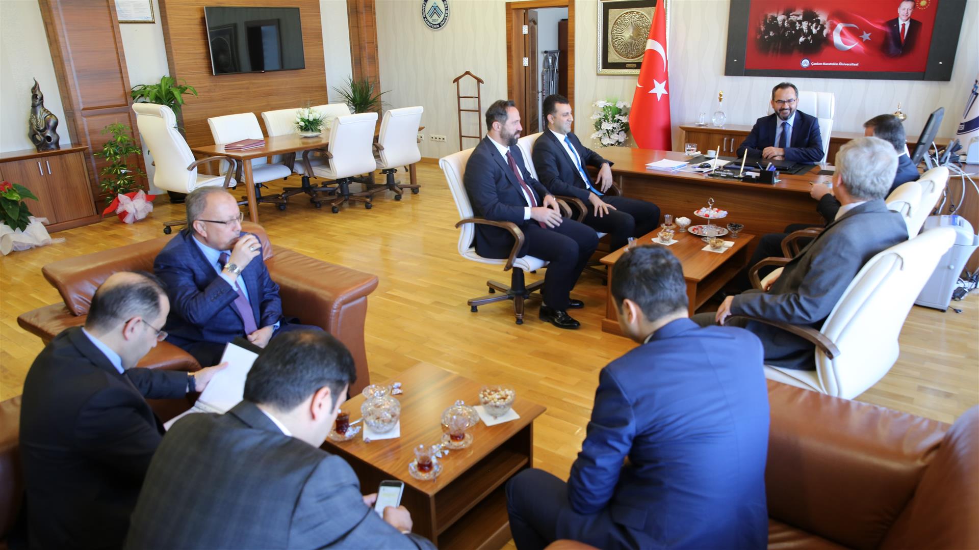 KOSGEB İdaresi Başkanı Recep Biçer Rektör Aydınlı’yı Ziyaret Etti