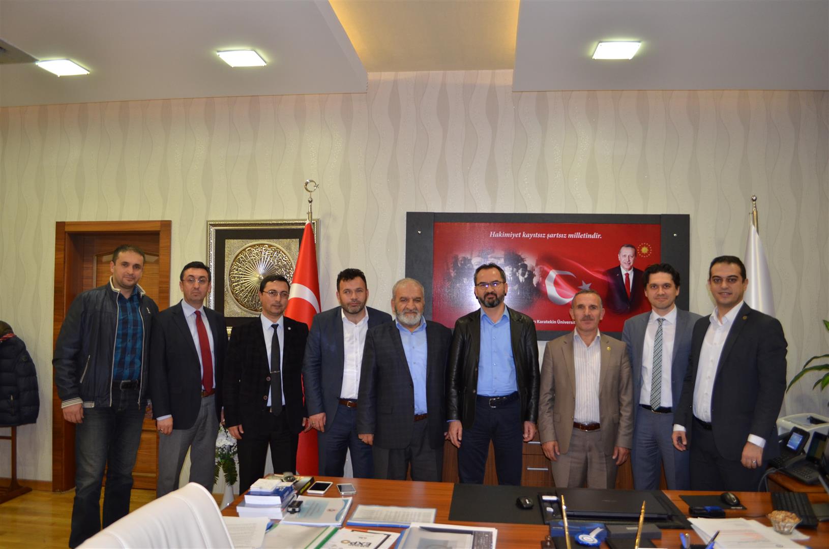 Memur-Sen İl Başkanları Rektör Aydınlı`yı Ziyaret Etti