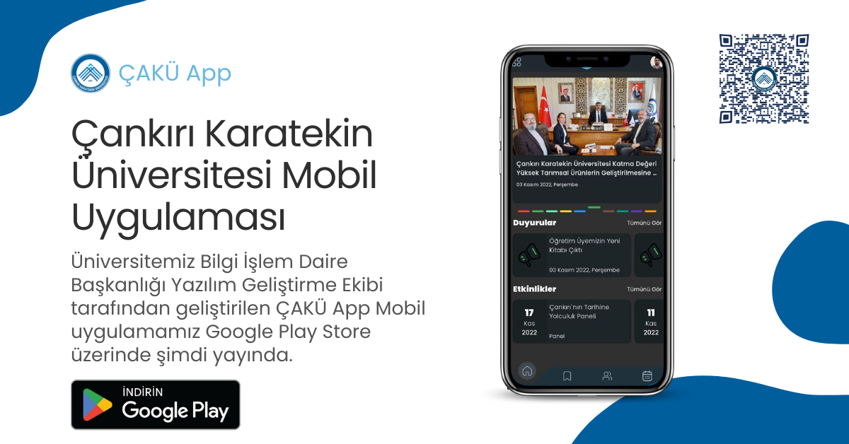 ÇAKÜ App Android Uygulamamız Google Play Store Üzerinde Yayınlandı
