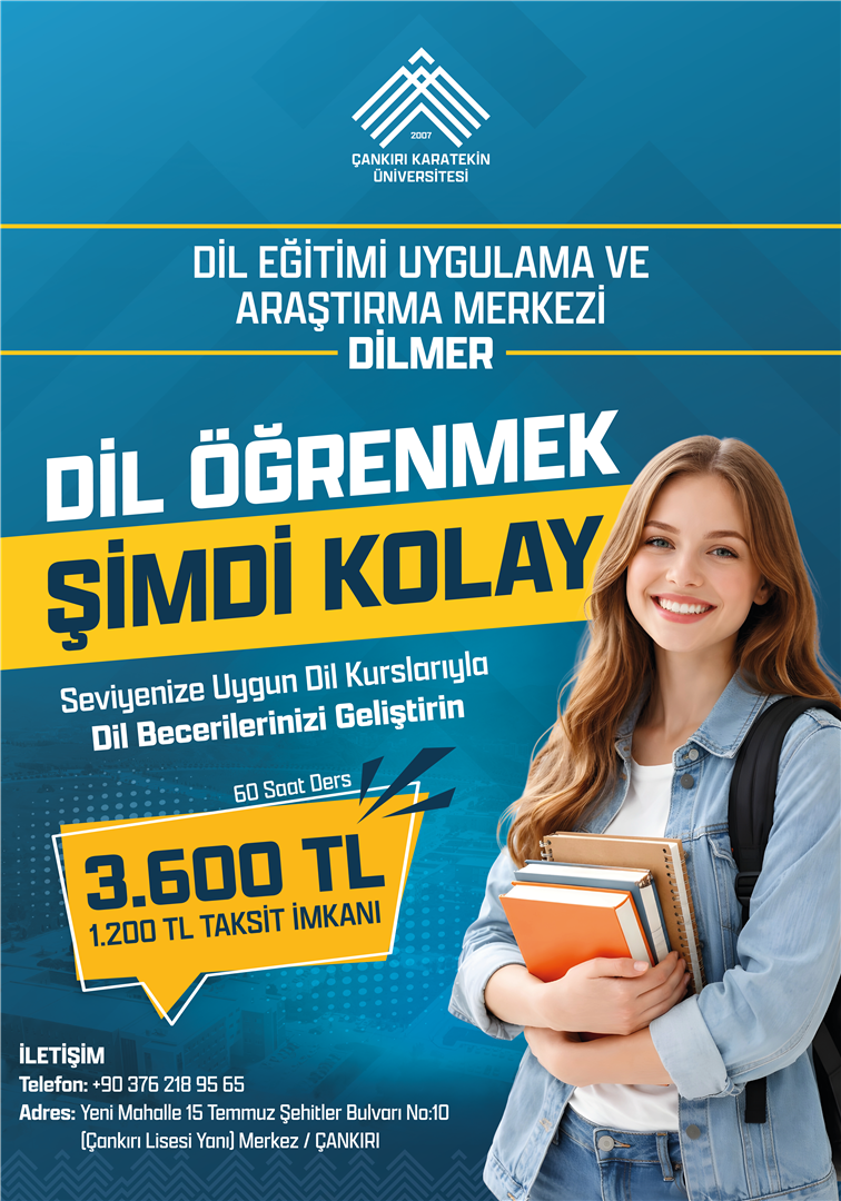 ÇAKÜ DİLMER 2026 BAHAR DÖNEMİ KURS KAYITLARI BAŞLADI