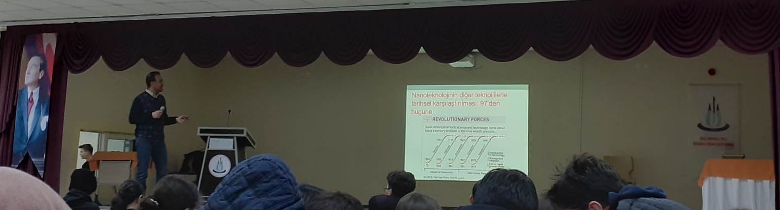 A seminar on nanotechnology was given by the faculty member of our department at Çankırı Hacı Murad-ı Veli AİHL