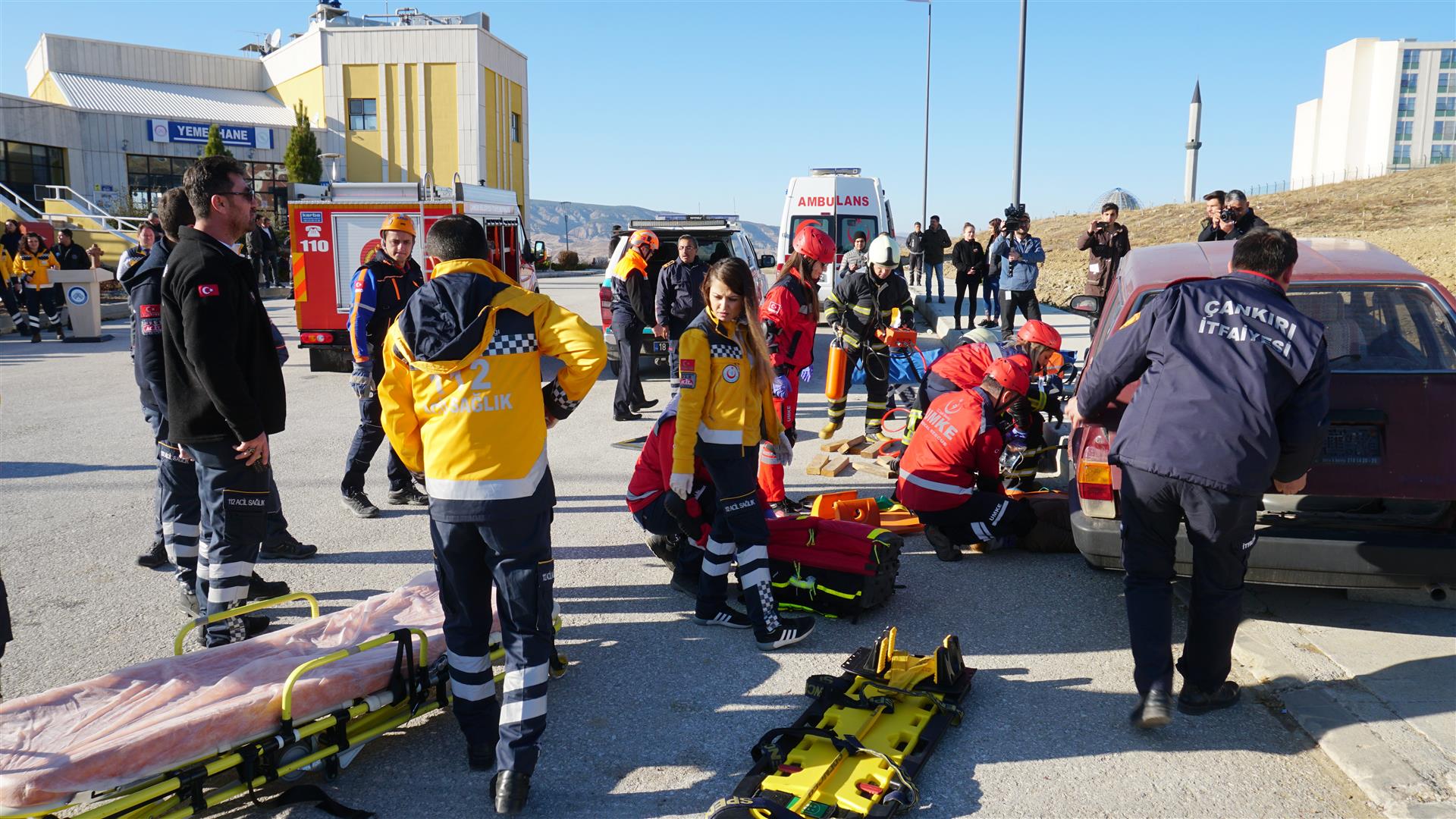 Trafik Kazası Tatbikatı Gerçekleştirildi