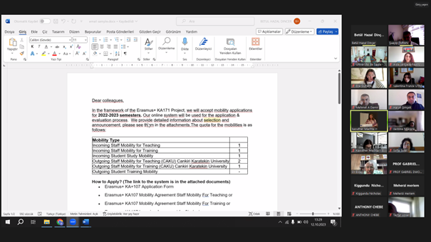 ÇAKÜ, yeni Erasmus+ KA171 projesi ile dünyayı birleştiriyor