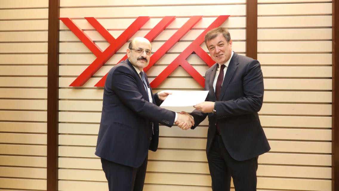 YÖK Başkanı Prof. Dr. M. A. Yekta Saraç Rektörümüze Göreve Başlama Yazısını Tevdi Etti