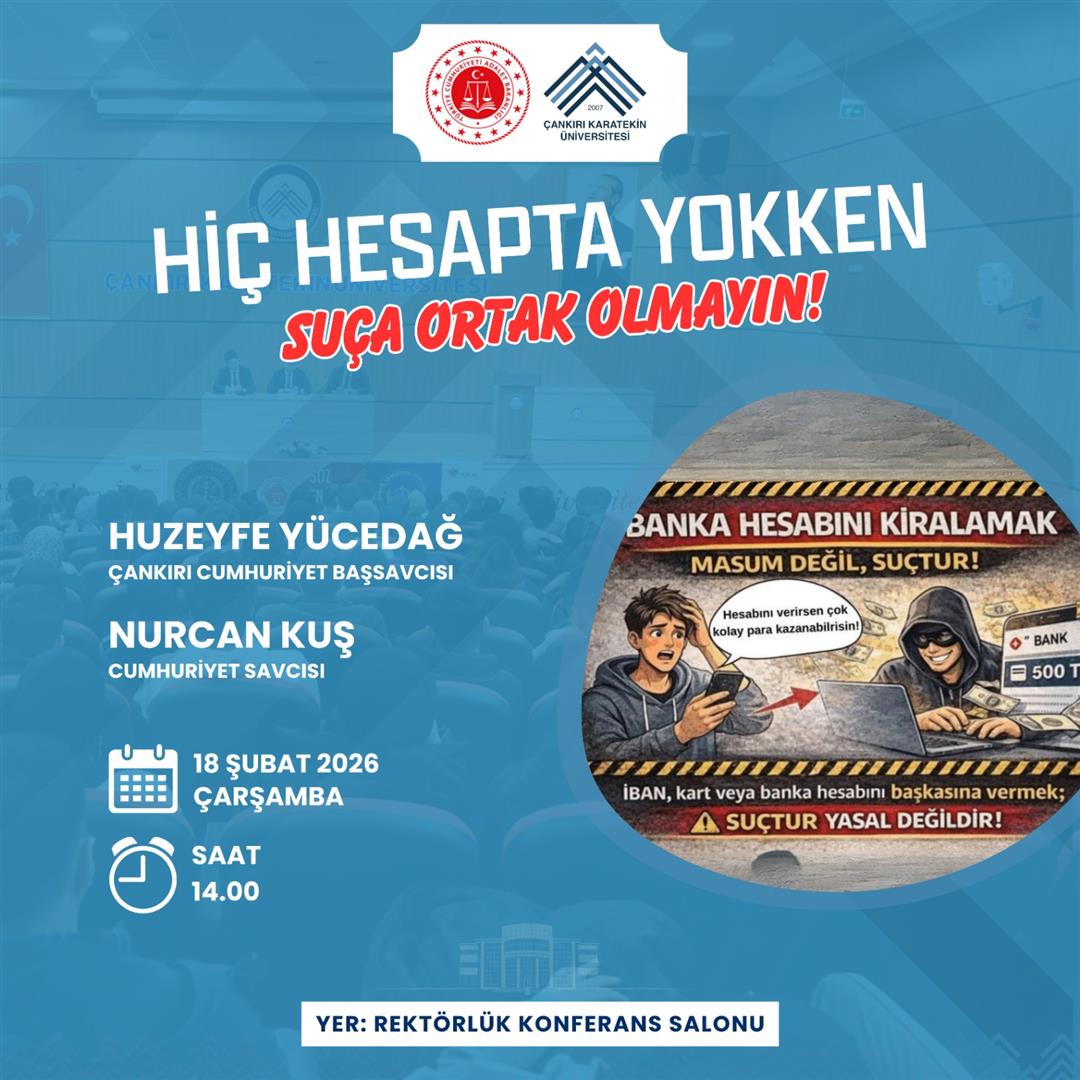 Hiç Hesapta Yokken Suça Ortak Olmayın