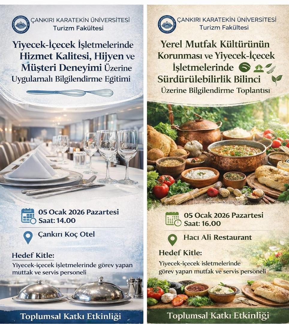 Yiyecek-İçecek İşletmelerinde Hizmet Kalitesi, Hijyen ve Müşteri Deneyimi Üzerine Uygulamalı Bilgilendirme Eğitim