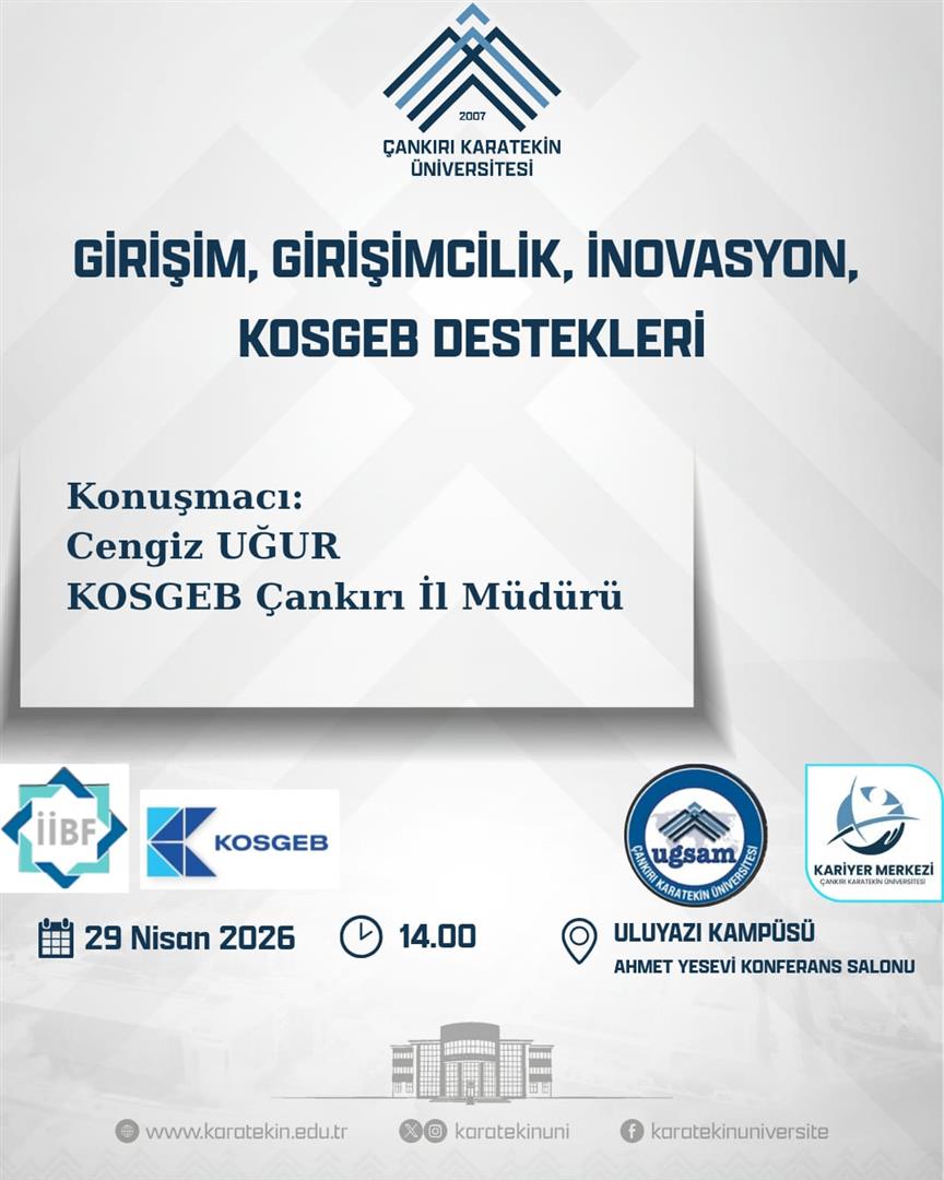 Çakü Kariyer Merkezi, İibf Ve Kosgeb`den Girişimcilik Etkinliği